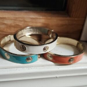 Set 3 Vintage Landau Enamel Bracelets